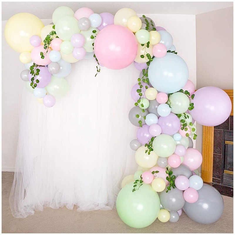 16-Foot DIY Pastel Balloon Arch and Garland Kit with Ivy Vines