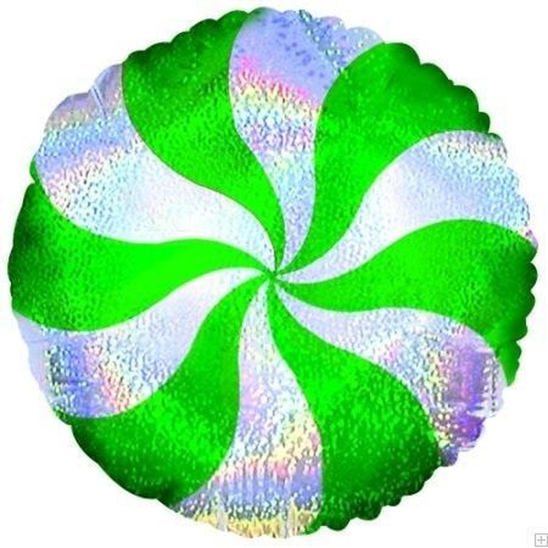 18″ Candy Peppermint Green Dazzeloon Balloon