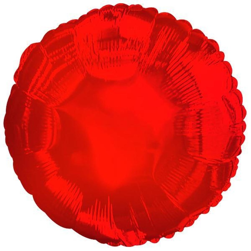 18″ Red Round Foil Balloon