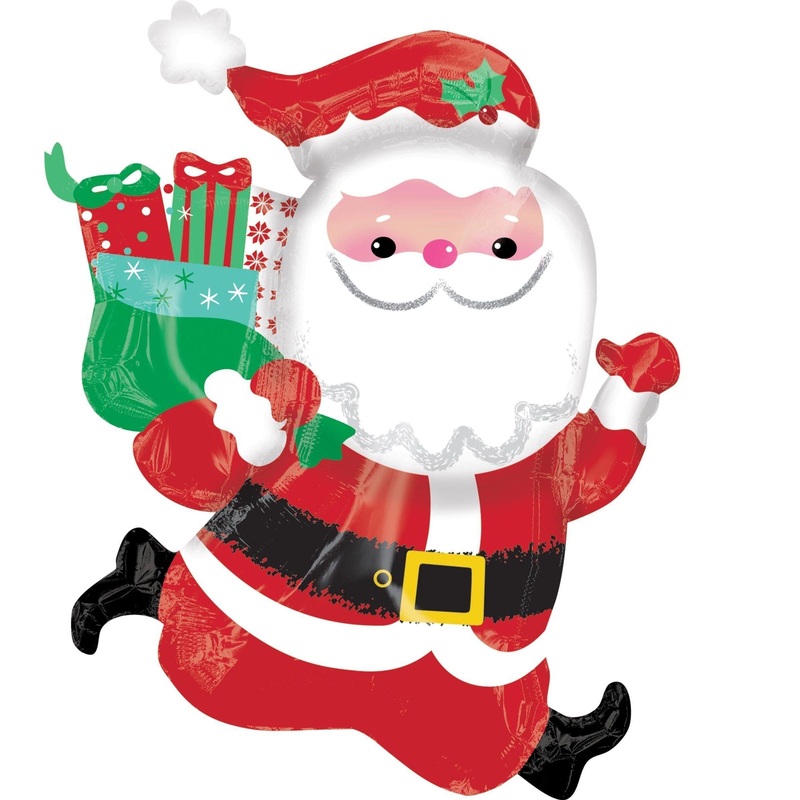 30″ Jumbo Running Santa Balloon