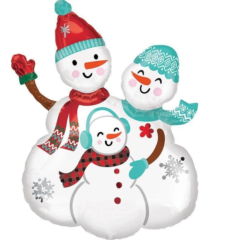 31 jumbo snow family foil balloon