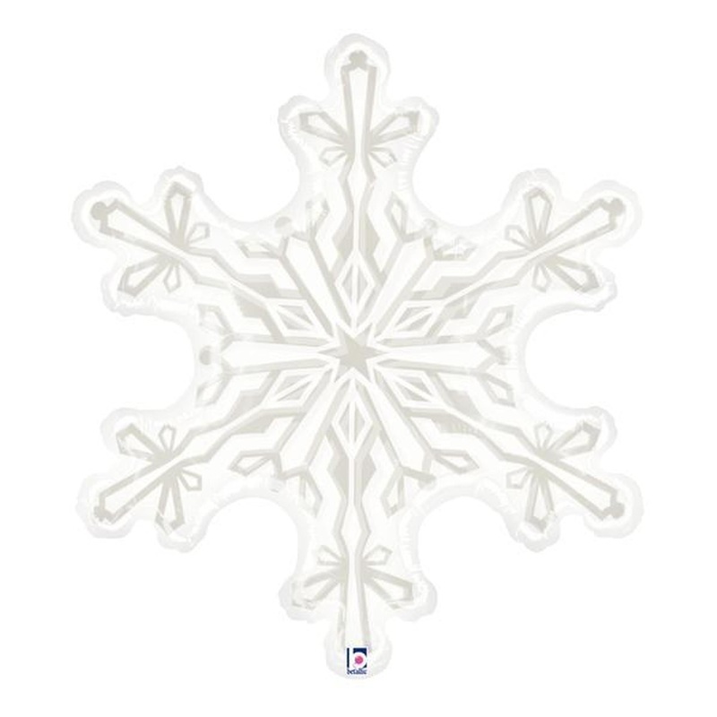 38″ Clear Shape Clear Snowflake Foil Balloon