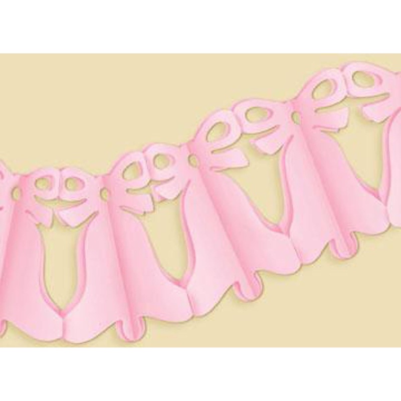 “12′ Pink Bell Garland – Elegant Decoration”