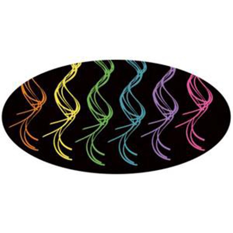 “12-Pack Of Red White Blue Large Curls”
