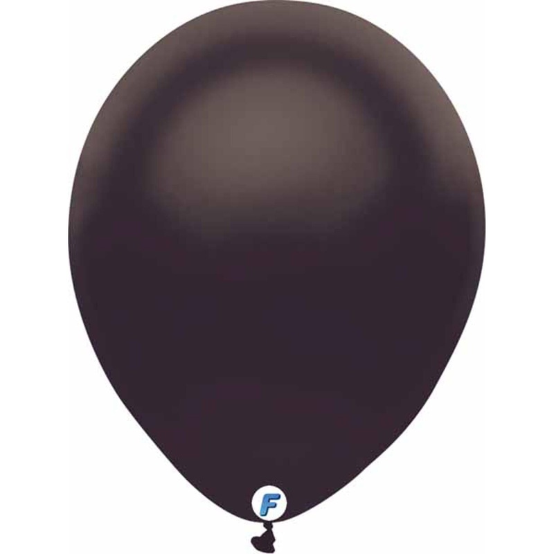 “12” Pearl Black Party Balloons – 12/Bag”
