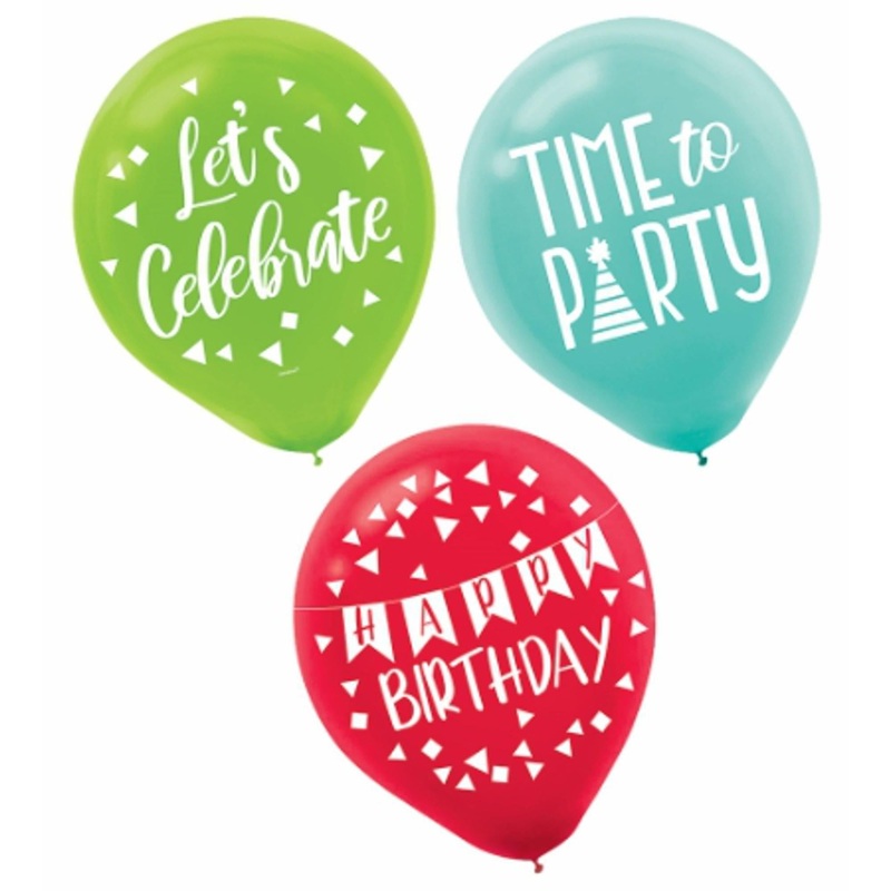 “12” Reason Celebrate Balloons – Pack Of 15″