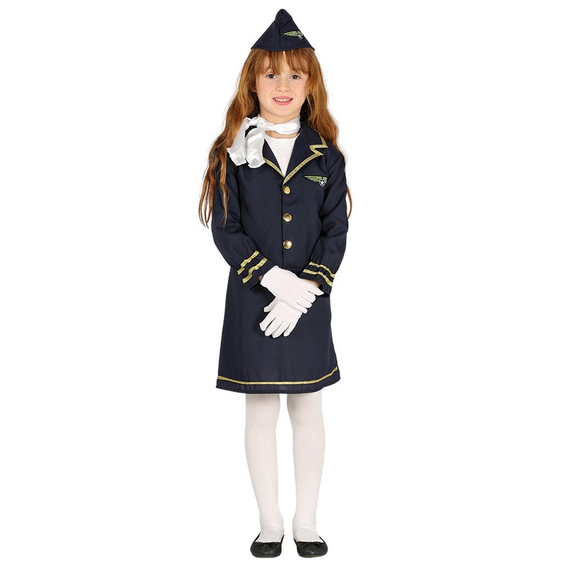 Friendly Skies Stewardess Girls Occupation Costume 5-6 Years