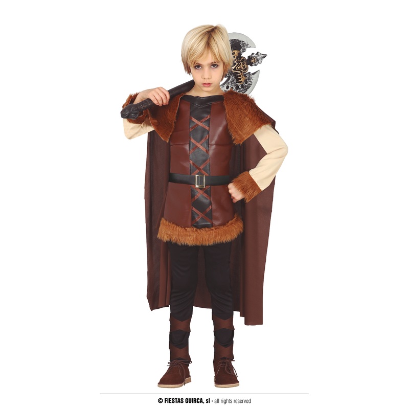 Kids Viking Nordic Wariror Fancy Dress Costume 7-9 Years