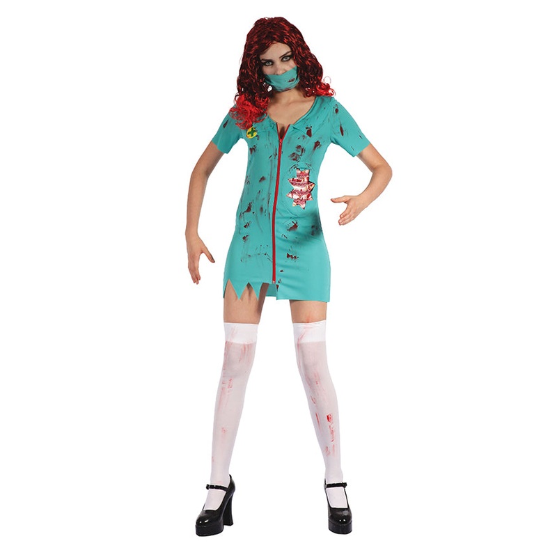 Zombie Surgeon Ladies Costume Spooky Medical Outfit