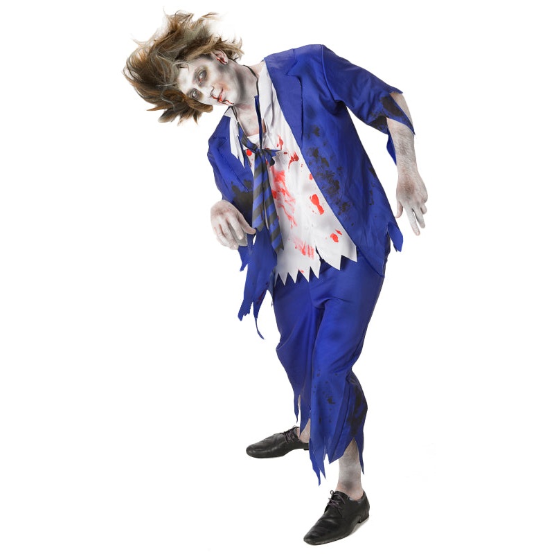 Zombie School Boy Undead Student Mens Costume Medium 38-40″