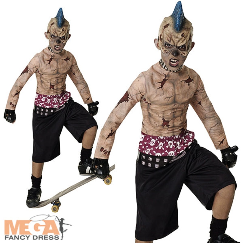 Zombie Skate Punk Costume 5-7 Years