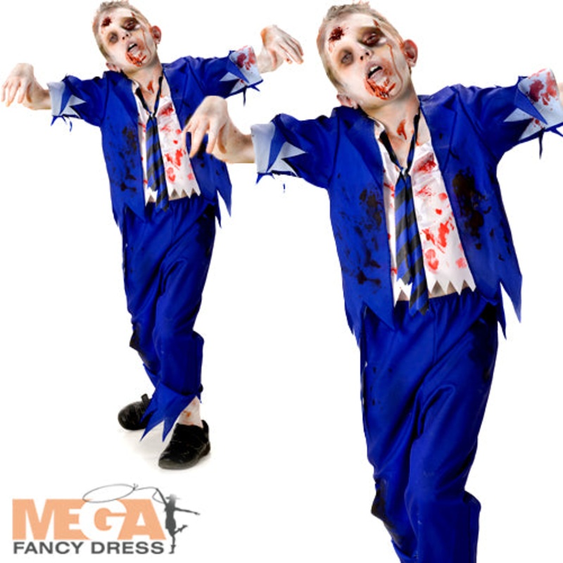 Zombie School BoysCostume 6-8 Years