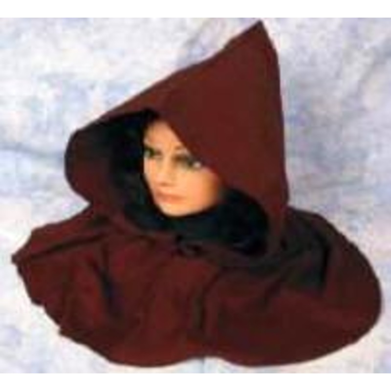 Deluxe Renaissance Hood w/Cowl Brown