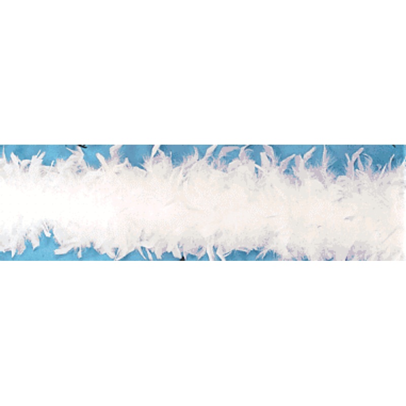 6′ Chandelle Feather Boa with Lurex 90 Gram White/Gold (shown)