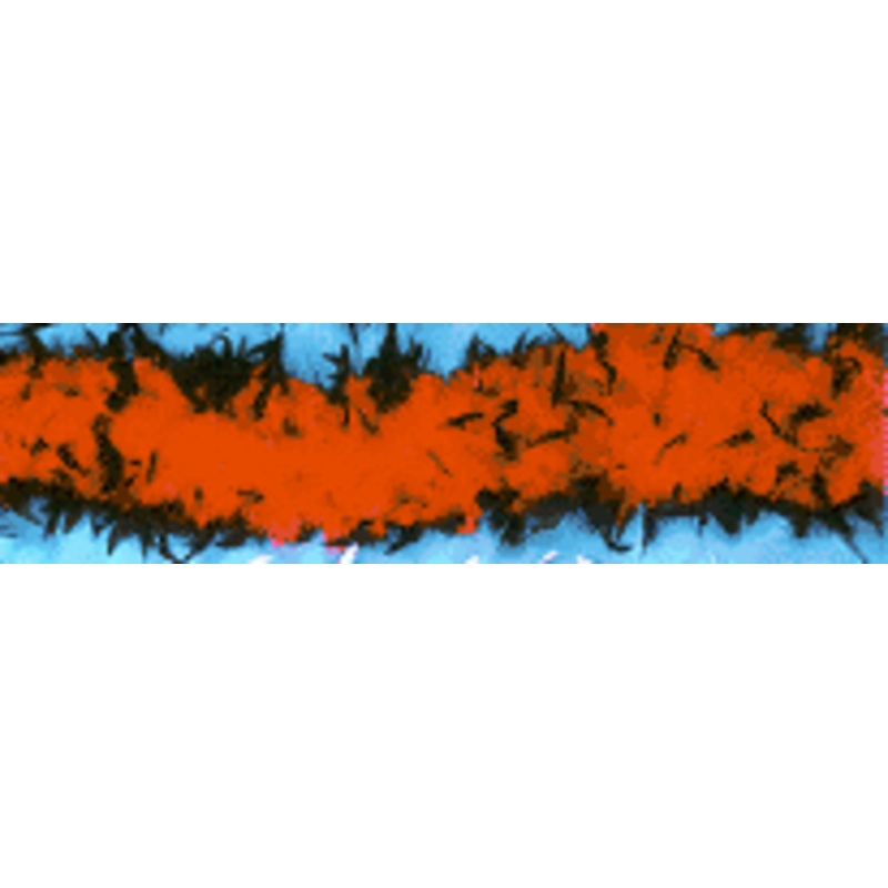 6′ Two Tone Chandelle Feather Boa  60 Gram White/Black Tips