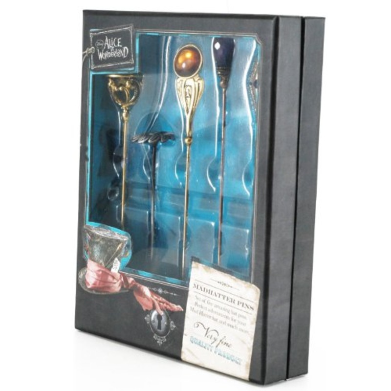Alice in Wonderland Mad Hatter Hat Pin Set