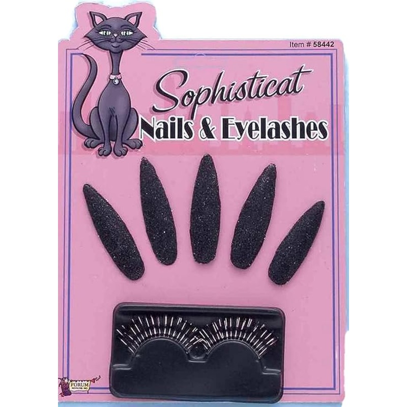 Cat Nails and Eyelashes