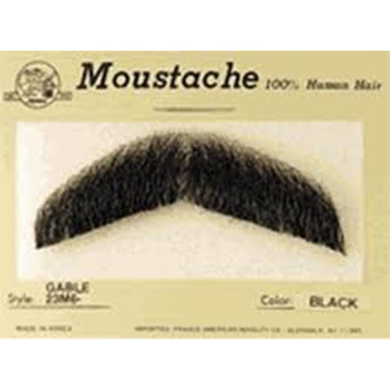 100% Human Hair Clark Gable Moustache Brown