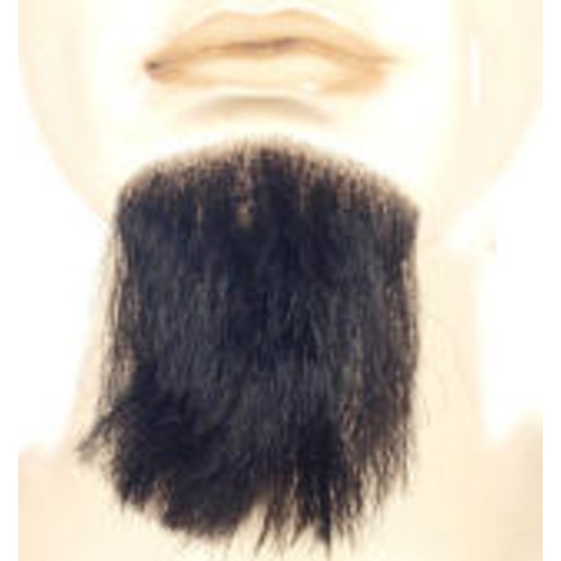 100% Human Hair Goatee 1 Point Lt Chestnut Brown w/25% Gray (38)