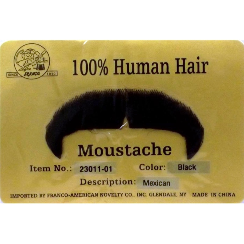 100% Human Hair Mexican Moustache Brown