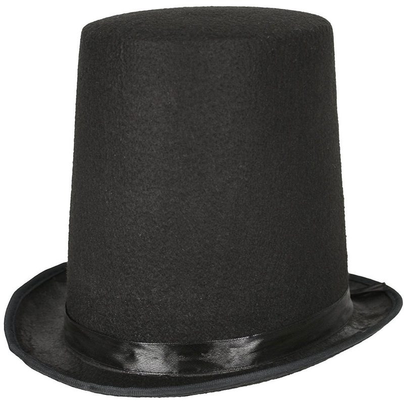 Abraham Lincoln Hat / Black Stovepipe Hat Black