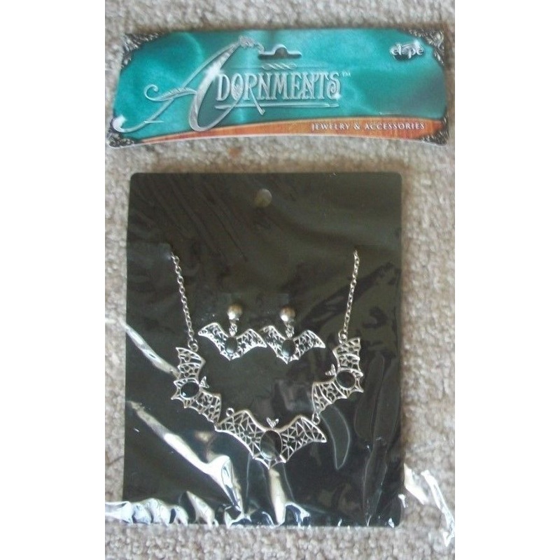 Bat Necklace & Earrings