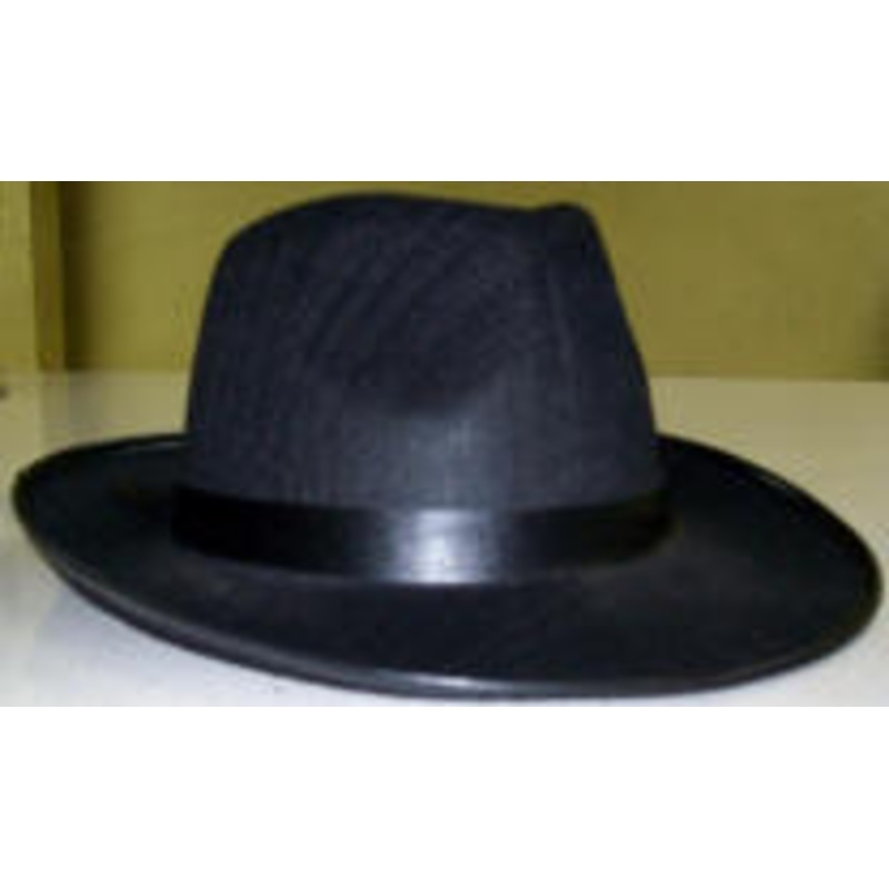 Capone Hat Felt Gangster White w/Black Band