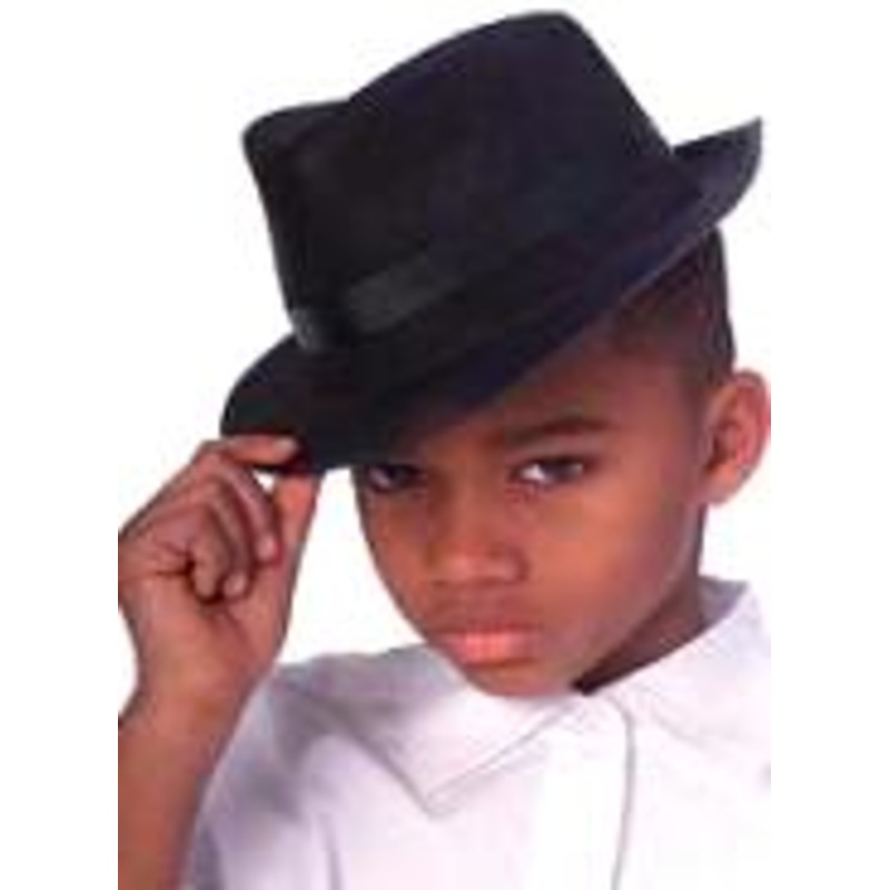 Child Fedora Hat Durashape Black