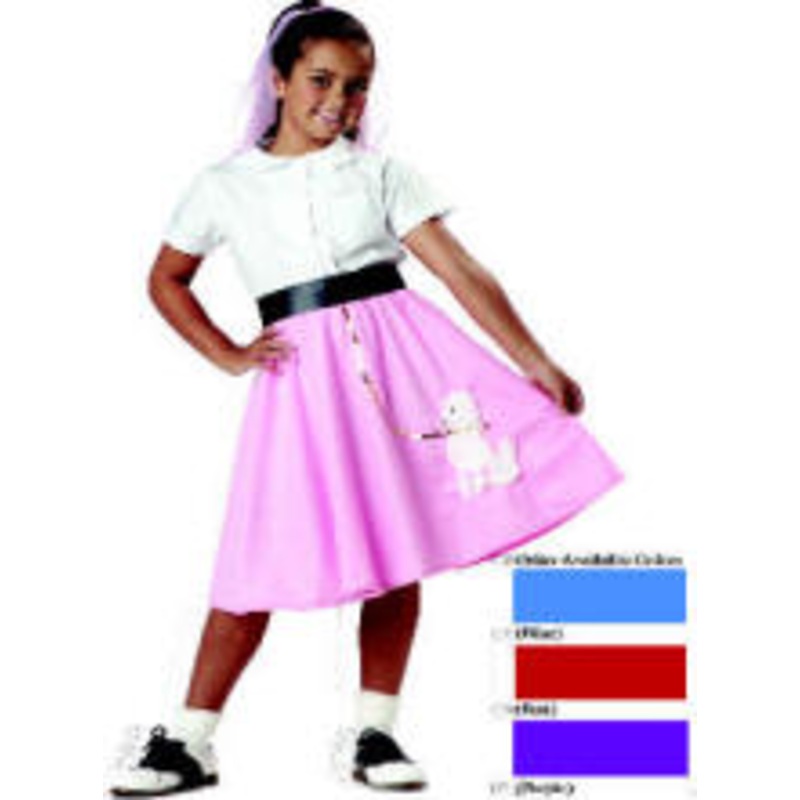 1950’s Child Poodle Skirt Costume PINK
