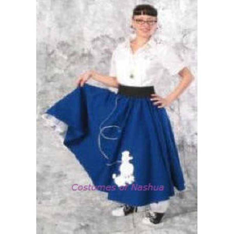 50’s Poodle Skirt Costume Blue