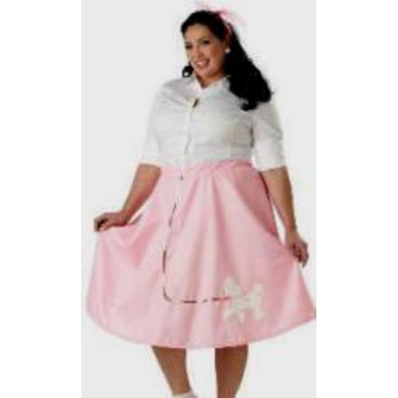 50’s Poodle Skirt Costume Pink (shown)