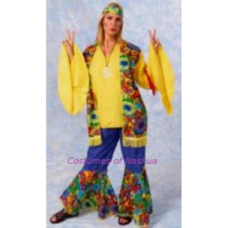 60’s Flower Child  Psychedelic Hippie Costume  Unisex for Male or Female S (6-8)