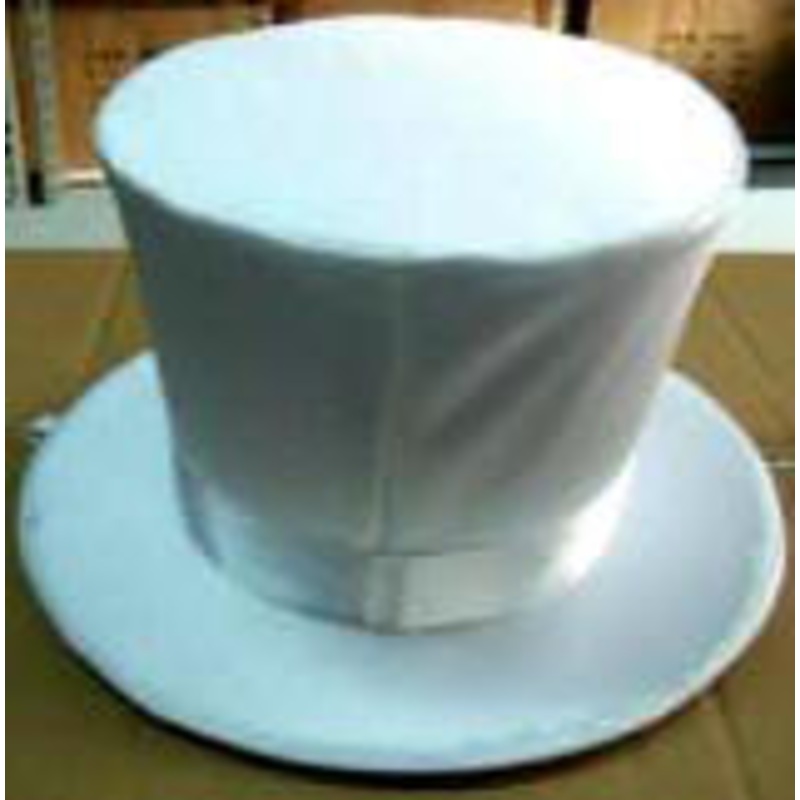 Burlesque Hat / Hand Crafted / Mini Top Hat / Large White