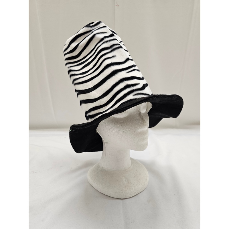 Animal Print Top Hat Zebra