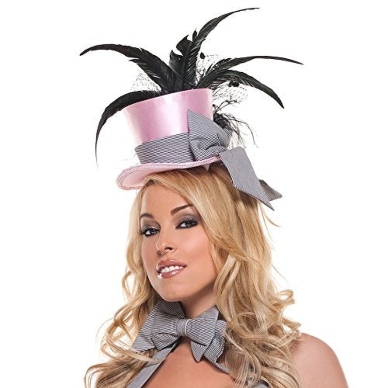 Cigarette Girl Hat / Satin Hat White