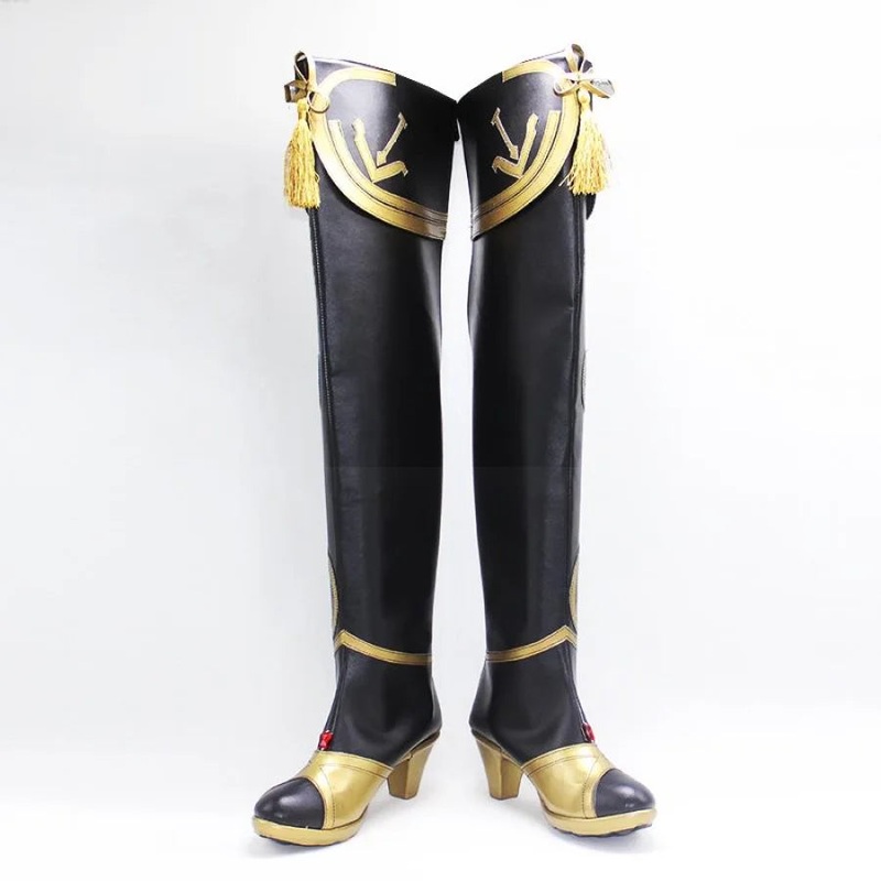 Genshin Impact Beidou Cosplay Shoes High-heeled Boots N00448 #35(22.5cm) Women