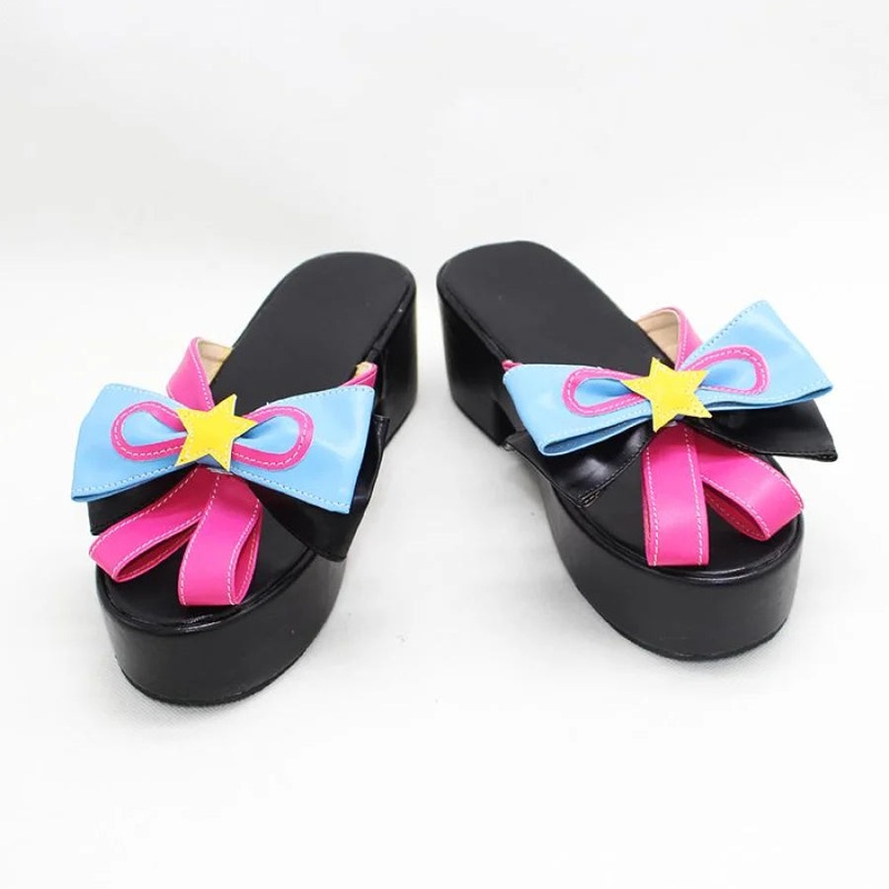 Genshin Impact Kamisato Ayaka Cosplay Shoes Thick Heel Slippers N00451 #35(22.5cm)