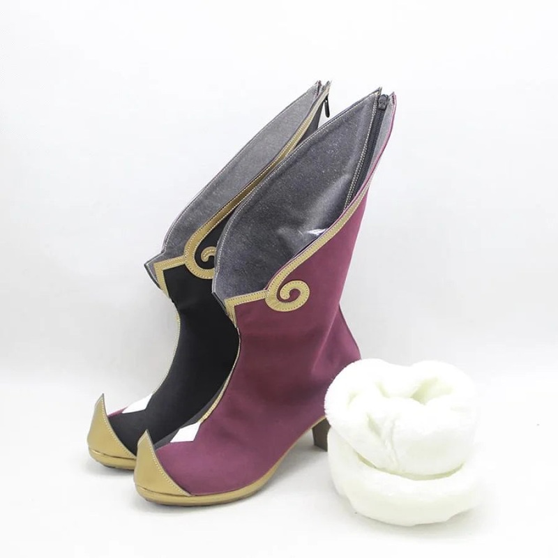 Genshin Impact Yanfei Cosplay Shoes High-heeled Boots N00449 #35(22.5cm)