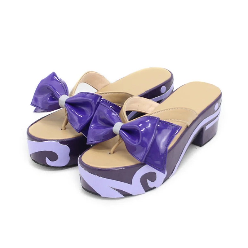Genshin Impact Sangonomiya Kokomi Cosplay Shoes N00667 Women #35(22.5cm)