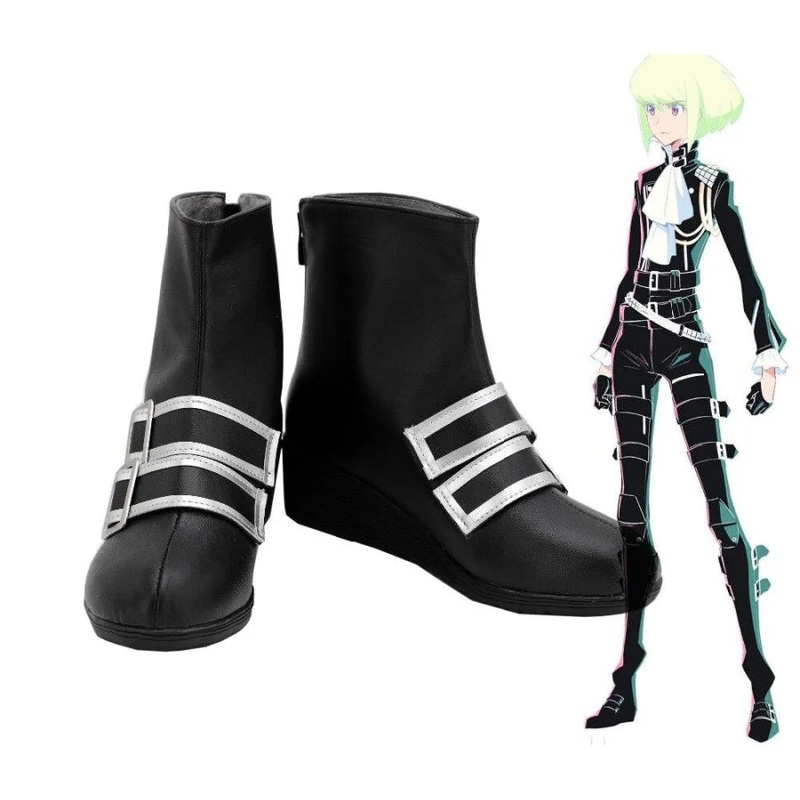 PROMARE Lio Fotia Cosplay Boots Black Shoes N07468 Women CN 34