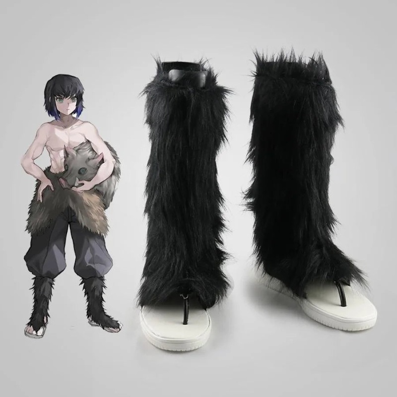 Anime Demon Slayer Kimetsu no Yaiba Cosplay Shoes Hashibira Inosuke High Samurai CLT6059 CN 35 Male