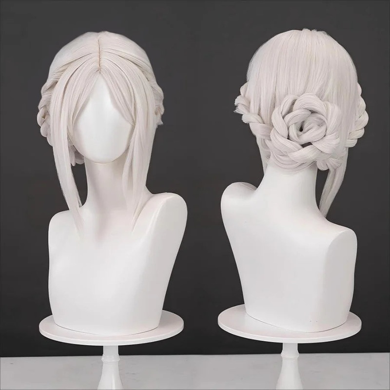Bloodborne Hunter The Doll Cosplay Wig Flaxen Hair N09600